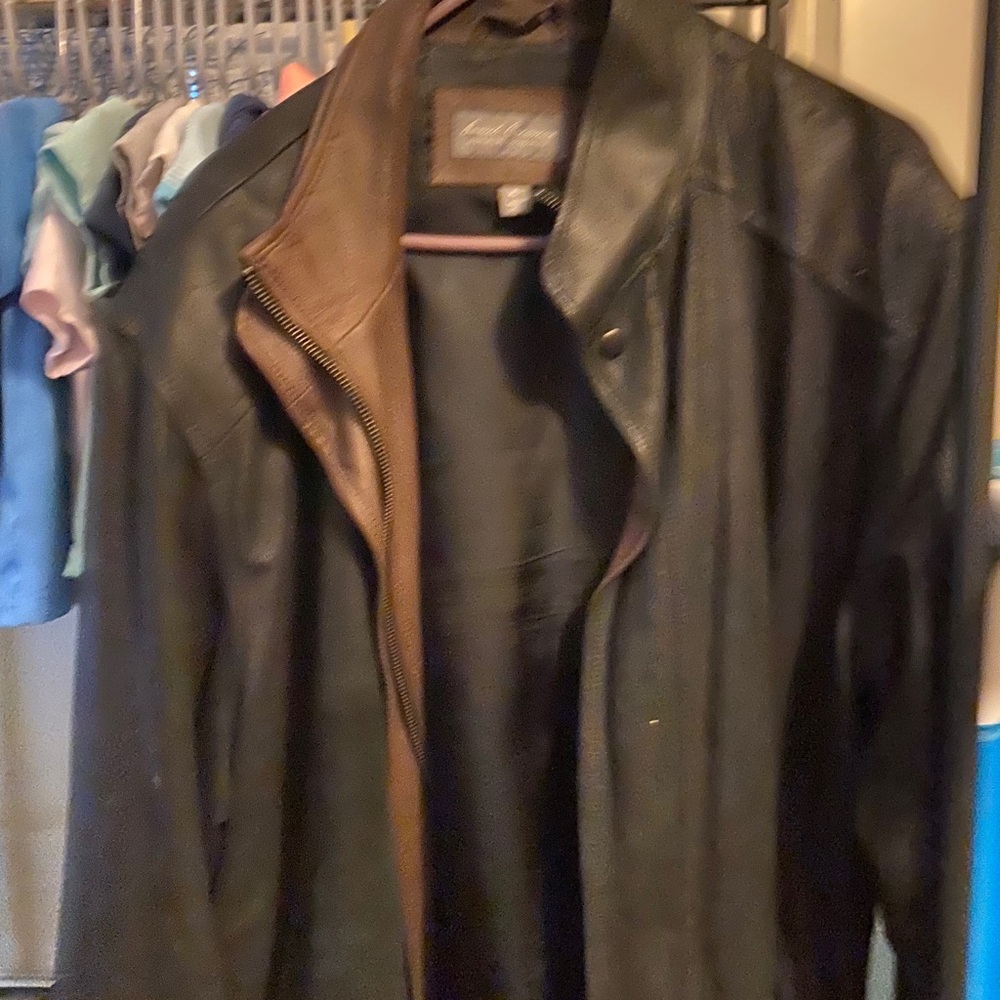 Leather coat